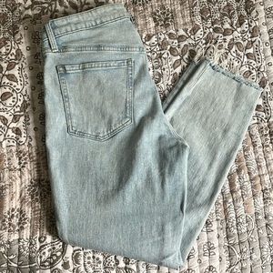 Old Navy OG Straight Raw Hem, Button Fly - Size 10 - Light Wash